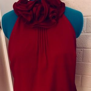 Pre-owned Burgundy Ann Taylor Sleeveless Blouse